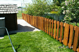 Wood and steel fencing